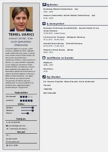 Hukuk Sekreteri Cv Örnekleri cv indir